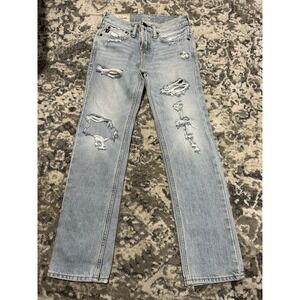 Abercrombie Kids Light Wash Distressed Jeans Boys Size 10